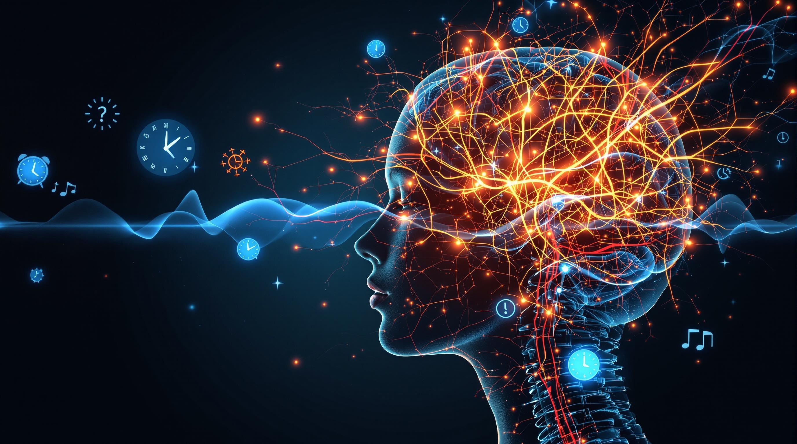 Illustration neuronale du stress et du sommeil féminin