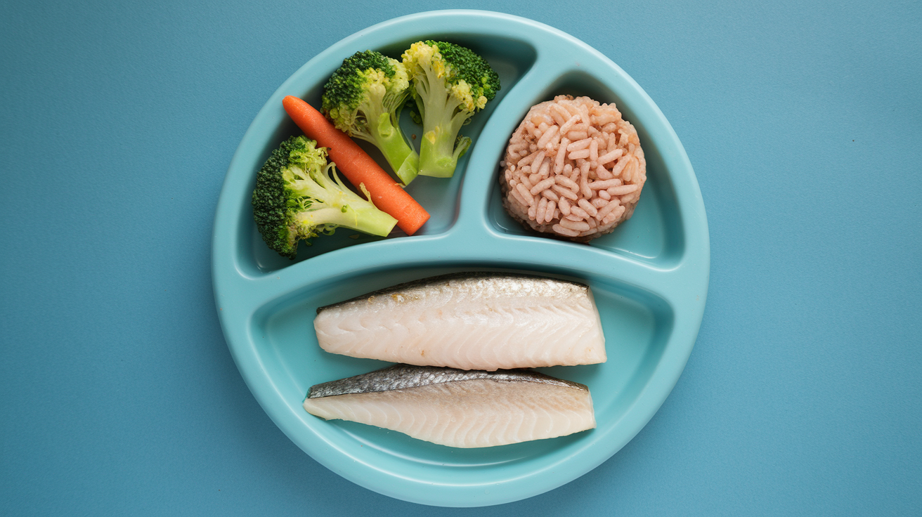 Assiette équilibrée pour enfant favorisant le sommeil.