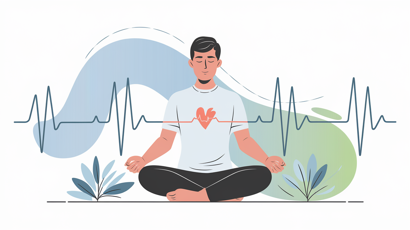 Illustration des techniques de cohérence cardiaque et relaxation musculaire