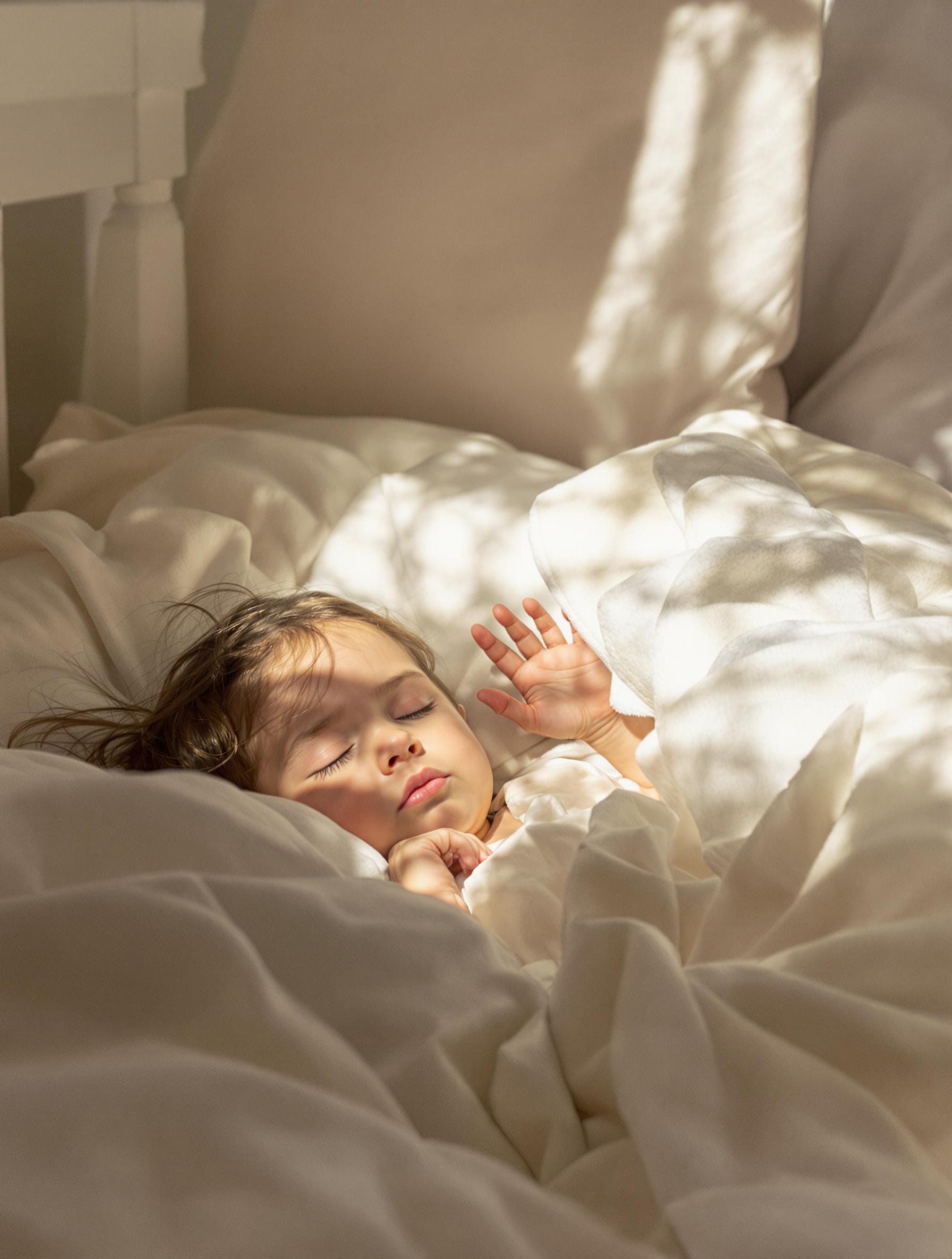 Un enfant dormant paisiblement.
