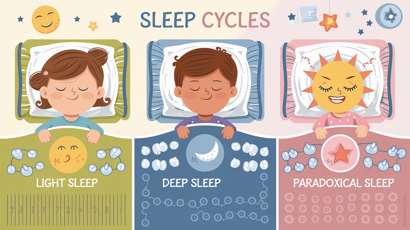 Illustration cycles de sommeil enfant