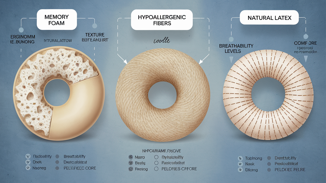 Comparaison des matériaux d'oreillers ergonomiques