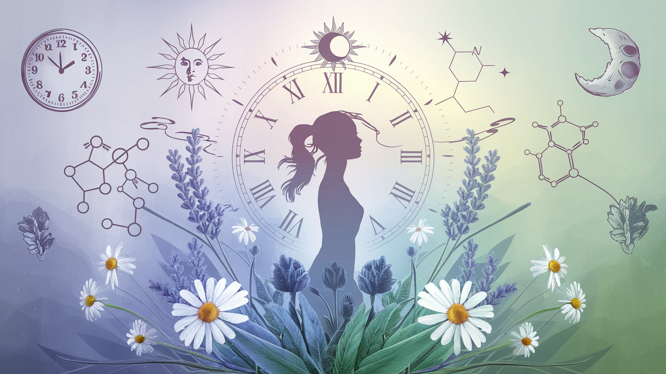 Illustration des méthodes naturelles de régulation du sommeil et équilibre hormonal