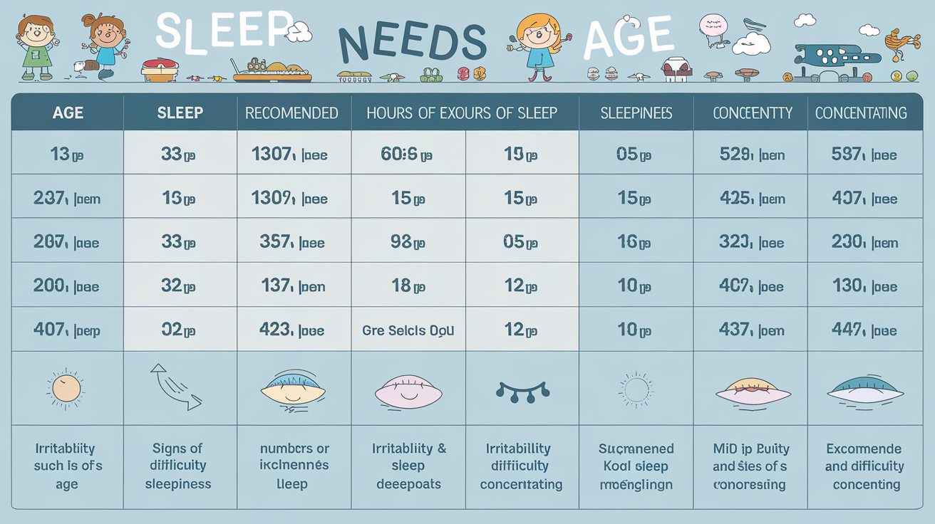 Besoins en sommeil par âge