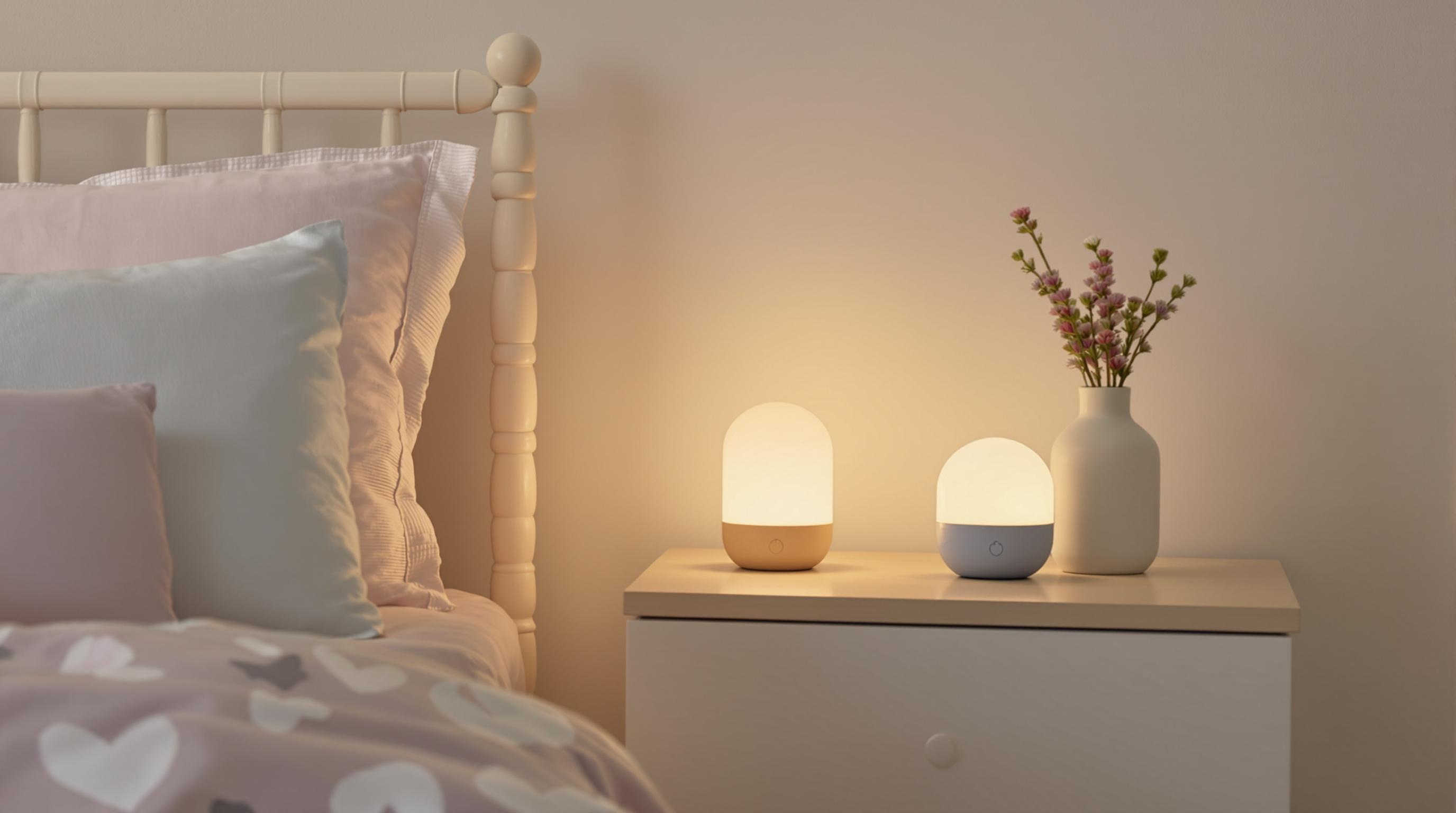 Une veilleuse moderne Liewood Winston dans une chambre d'enfant.